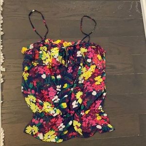 Floral spaghetti top